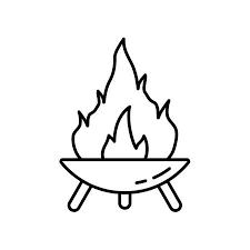 Fire Pit On Three Legs Symbol Of