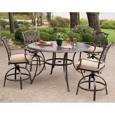 High Dining Set With Swivel Chairs