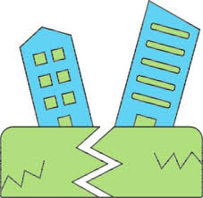 Earthquake Icon In Blue And Green Color