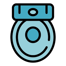 Top View Toilet Icon Outline Vector