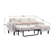 Reversible Sleeper Sectional Sofa Bed