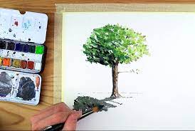 How To Paint Watercolor Trees An Easy