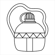 Vector Black And White Flask Icon