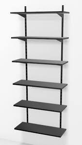 Adjustable 6 Shelf Kit Black