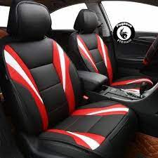 Black Designer Pu Car Seat Cover