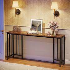 Turrella 70 9 Inch Brown Extra Long Console Table Sofa Table Entryway
