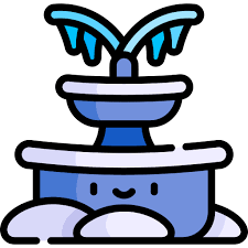 Fountain Kawaii Lineal Color Icon