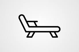 Deck Chair Vector Icon Design Graphic