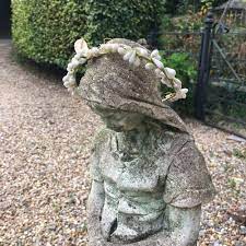 Vintage Garden Statue Of Maiden