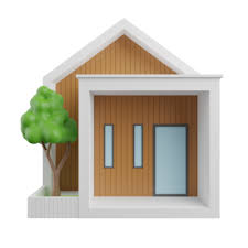 Minimal House Icon 3d Building And