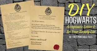 Diy Hogwarts Acceptance Letter