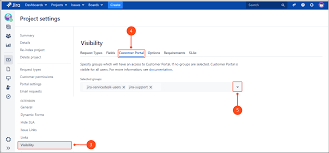 visibility of customer portal