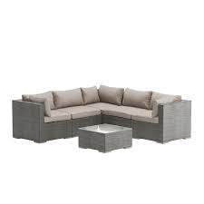 Weather Wicker Patio Sectional Sofa Set