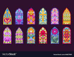 Mosaic Church Windows Cartoon Stained