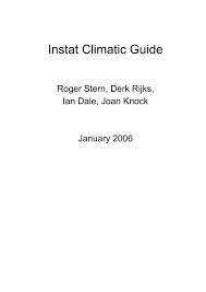 Instat Climatic Guide University Of