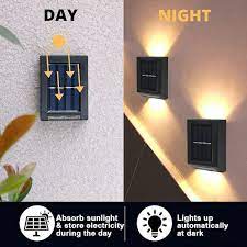 4 Pk 30 Lumen 1 Watt Black Solar Led Outdoor Deck Light Warm Color