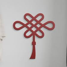 Metal Wall Art Chinese Tassel Ribbon