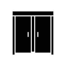 Sliding Door Icon Simple Solid Style
