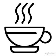 Hot Coffee Cup Icon Outline Hot Coffee