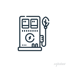 Charging Station Icon Thin Linear