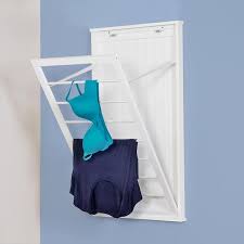 Honey Can Do Vertical Wall Mount Drying Rack White