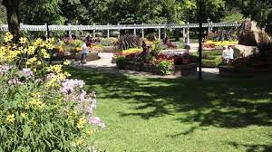 Botanical Garden With Paths Pathways