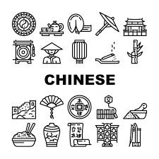 Chinese Accessory And Tradition Icons