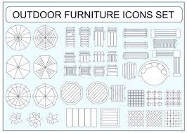 Set Of Simple Outdoor Furniture Vector
