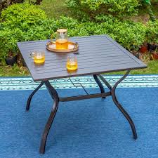 Metal Square Patio Outdoor Dining Set