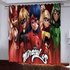 Miraculous Ladybug Shower Curtain Decor