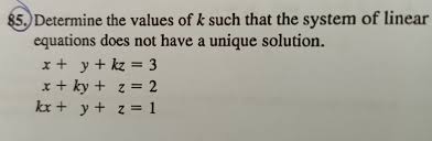 Answered Determine The Values Of K