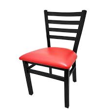 Restaurant Chair With Red Vinyl Seat