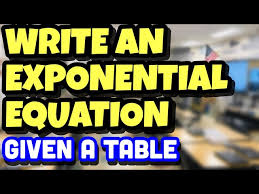Write Exponential Equation Given A