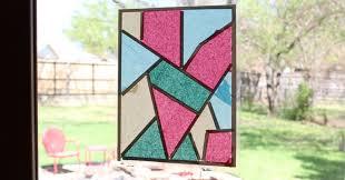 Tissue Paper Stained Glass Sun Catchers