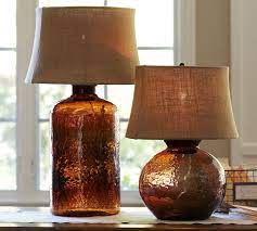 Colored Glass Table Lamps From Pottery