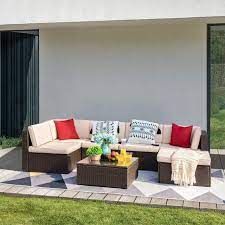 Outdoor Sectional Sofa Manual Weaving