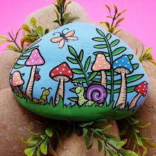 Able Garden Party Painted Rock