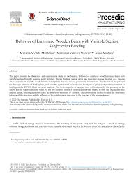 pdf behavior of laminated wooden beam