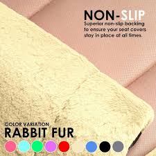 Faux Rabbit Fur Car Seat Cushions