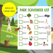 Park Scavenger Hunt I Checklist