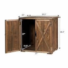 Outdoor Wooden Storage Shed Cabinet