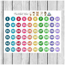 Mini Icons Number Circles 1 To 60