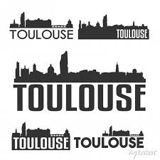 Toulouse France Flat Icon Skyline