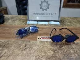 Glass Cobalt Blue Safety Goggles Frame