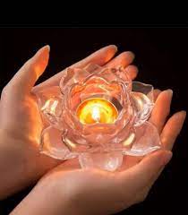 Glass Lotus Candle Holder For Home At