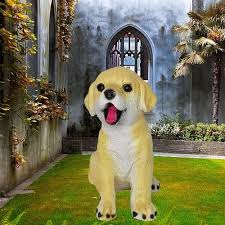 Cute Resin Labrador Dog Statue For Home