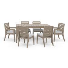 Wood Rectangle Outdoor Dining Set