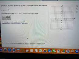 Solved Graph The Line That Contains The