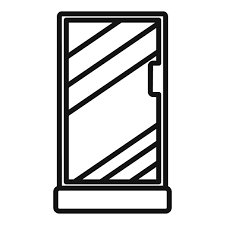 Water Shower Cabin Icon Outline Vector