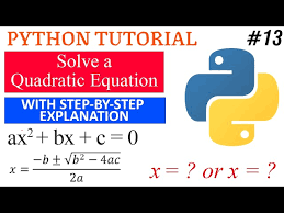 Python Program Solve A Quadratic